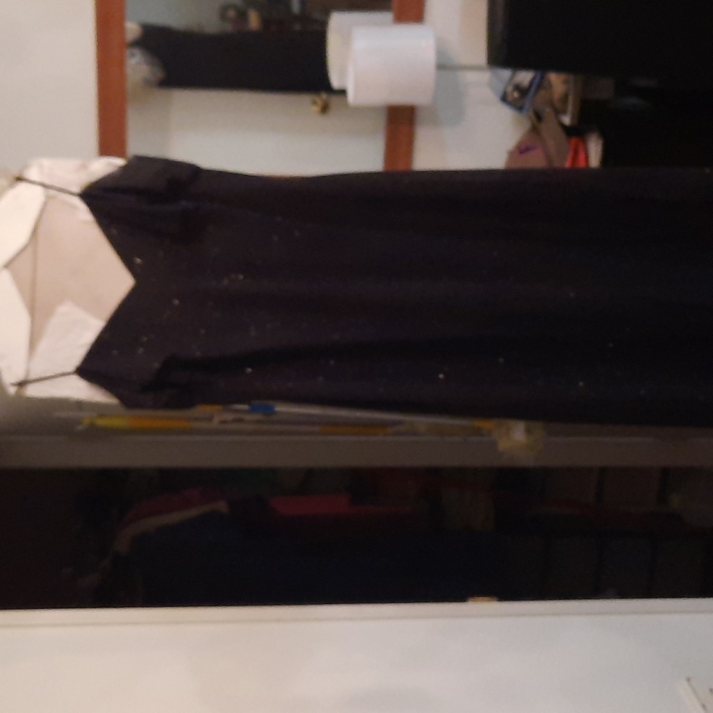Floor length black shimmer formal